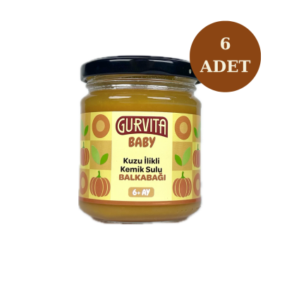 Gurvita Baby Kuzu İlikli Kemik Sulu Balkabağı 165 gr 6 Adet - 1