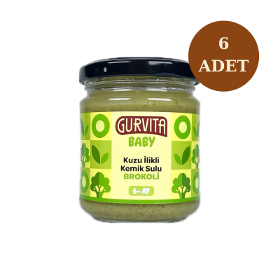 Gurvita Baby Kuzu İlikli Kemik Sulu Brokoli 165 gr 6 Adet - 1