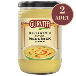 Gurvita İlikli Kemik Suyuna Mercimek Çorbası 660 Ml 2'li - 1