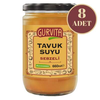 Gurvita Tavuk Suyu Sebzeli 660 Ml 8'li - 1