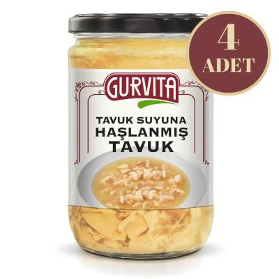 Gurvita Tavuk Suyuna Haşlanmış Tavuk 660 Ml 4'lü - 1